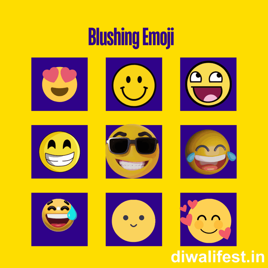 Blushing emojis,Emoji meanings,
Blushing emoji list,
Blushing face emoji,
Smiling emojis, Best emojis for flirting, Cute and funny emojis